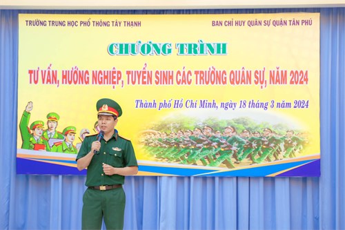 Chương trình tư vấn, hướng nghiệp khối ngành quân sự năm 2024