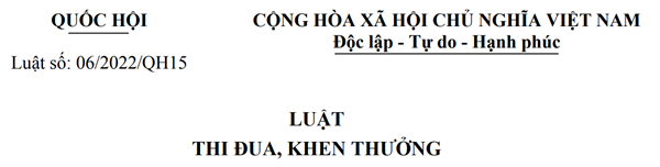 Luật thi đua khen thưởng