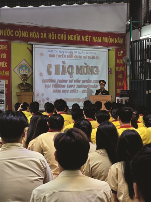 Tổ chức Tư vấn tuyển sinh - Hướng nghiệp khối lực lượng vũ trang nhân dân năm học 2023 - 2024