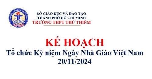 Kế hoạch tổ chức Lễ kỷ niệm 42 năm ngày Nhà Giáo Việt Nam 20/11/2024