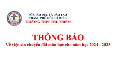 Thông báo về việc xin chuyển đổi môn học ở năm học 2024 - 2025