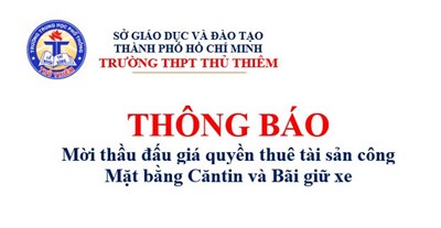 Thông báo đấu giá quyền thuê tài sản công mặt bằng Căntin và bãi giữ xe