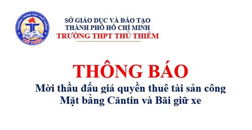 Thông báo đấu giá quyền thuê tài sản công mặt bằng Căntin và bãi giữ xe