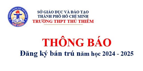 Mẫu đăng ký bán trú năm học 2024 - 2025