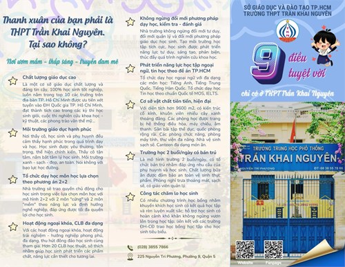 9 điều tuyệt vời có ở Trường THPT Trần Khai Nguyên