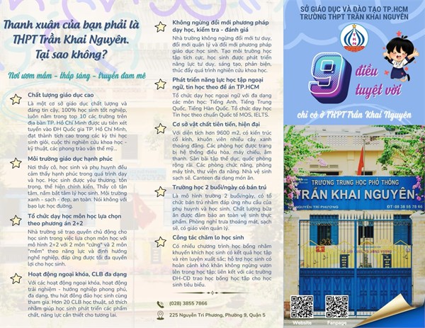 9 điều tuyệt vời có ở Trường THPT Trần Khai Nguyên