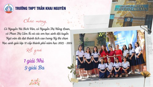 Kết quả kì thi chọn học sinh giỏi lớp 12 cấp thành phố năm học 2023-2024