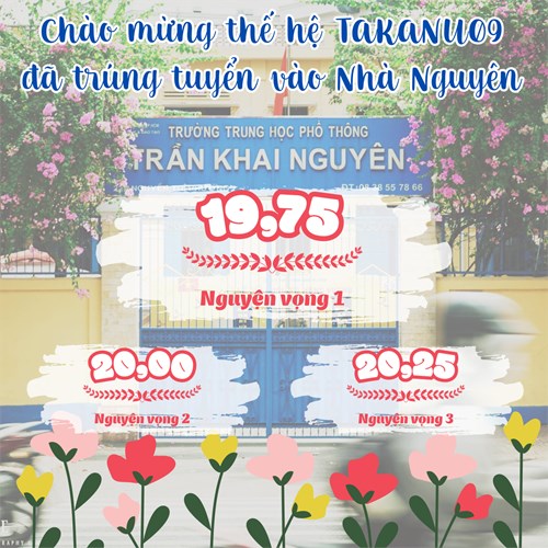 Chúc mừng các em học sinh đã trúng tuyển vào lớp 10 trường THPT Trần Khai Nguyên năm học 2024-2025