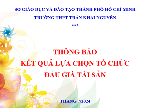 Thông báo kết quả lựa chọn tổ chức đấu giá tài sản