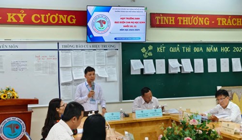 Họp trưởng ban Đại diện cha mẹ học sinh khối 10, 11 năm học 2023 - 2024