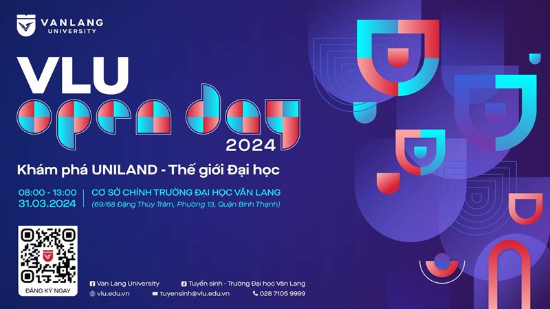 Đăng ký tham dự Ngày hội Hướng nghiệp tuyển sinh Open Day 2024 của trường Đại học Văn Lang