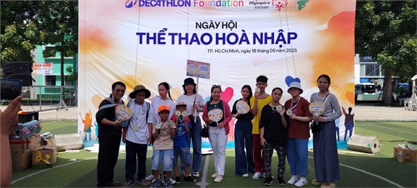 Học sinh Trường Giáo dục chuyên biệt Niềm Tin quận Phú Nhuận tham gia ngày hội Thể thao Hòa nhập năm 2025.