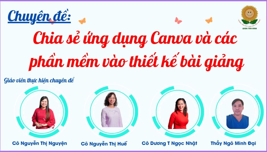 Chuyên đề  Chia sẻ ứng dụng Canva và các phần mềm vào thiết kế bài giảng 