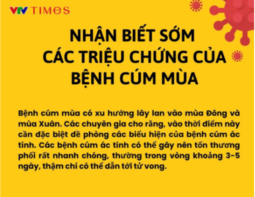 Nhận biết sớm các triệu chứng của bệnh cúm mùa