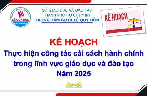 Kế hoạch Thực hiện công tác cải cách hành chính trong lĩnh vực giáo dục và đào tạo năm 2025