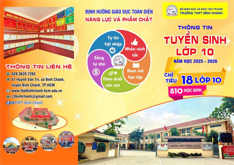 Thông tin tuyển sinh lớp 10 năm học 2025-2026