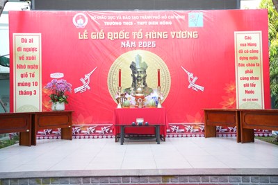 Trường thcs-thpt diên hồng long trọng tổ chức lễ giỗ quốc tổ hùng vương