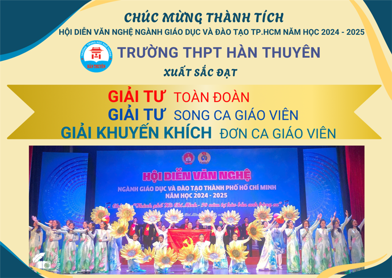 Vinh danh thành tích Trường THPT Hàn Thuyên tại Hội diễn văn nghệ ngành GD&ĐT TP.HCM năm học 2024 - 2025