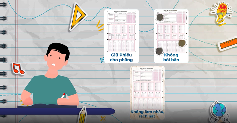 Hướng dẫn tô trả lời trắc nghiệm năm 2025.