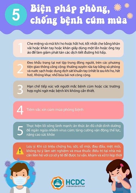 Biện pháp phòng, chống bệnh cúm mùa