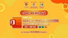 Chúc mừng kết quả Cuộc thi Vô địch tin học văn phòng Thành phố Hồ Chí Minh lần 8 năm 2025