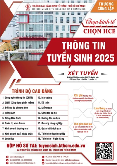 Thông tin tuyển sinh 2025 - TRƯỜNG CAO ĐẲNG KINH TẾ THÀNH PHỐ HỒ CHÍ MINH