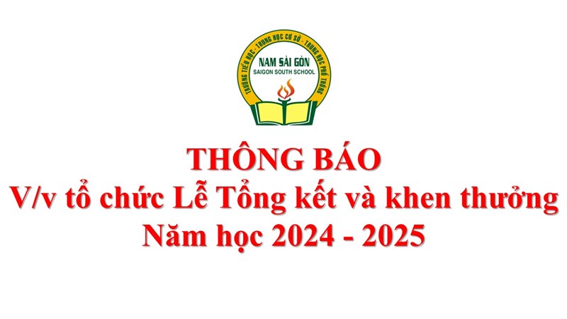 Thông báo v/v tổ chức Lễ Tổng kết và khen thưởng năm học 2024 - 2025