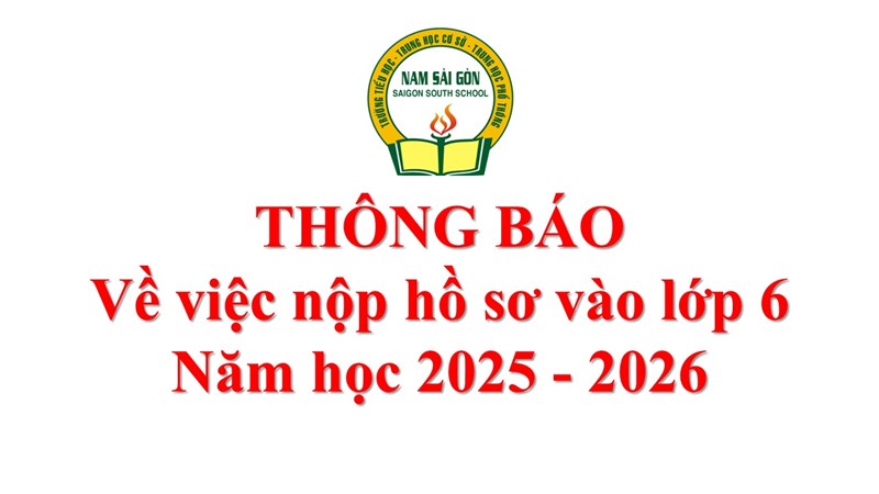 Thông báo về việc nộp hồ sơ vào lớp 6 năm học 2025 - 2026
