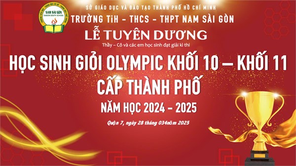 Lễ tuyên dương thầy cô giáo viên và học sinh đạt giải Kỳ thi Olympic cấp thành phố năm học 2024 - 2025