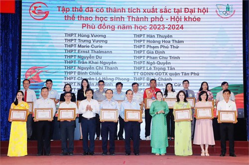 Trường thpt ngô quyền tuyên dương các bạn học sinh đã đạt thành tích xuất sắc tại hội khỏe phù đổng toàn quốc lần thứ x - năm 2024