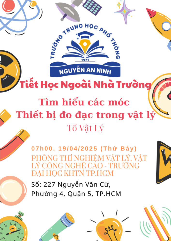 Kế hoạch số 115: Tổ chức tiết học ngoài nhà trường  Tìm hiểu các móc, thiết bị đo đạc trong vật lý . Năm học 2024 - 2025