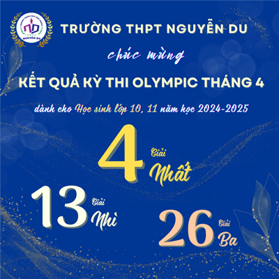 Chúc mừng thầy cô và các em học sinh đạt giải trong Cuộc thi Olympic Thành phố Hồ Chí Minh dành cho học sinh trung học phổ thông năm học 2024-2025