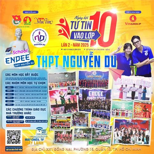 Tuổi trẻ ENDEE Trường THPT Nguyễn Du: học tốt chơi vui, thanh xuân rực rỡ