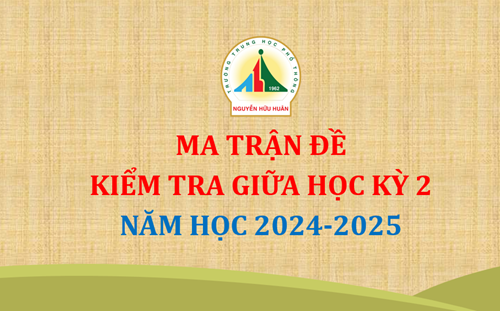 Ma trận đề kiểm tra Giữa Học kỳ 2 - Năm học 2024-2025