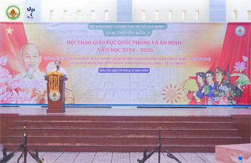 Hội thao giáo dục quốc phòng và an ninh khối trung học phổ thông cụm 3 năm học 2024 – 2025