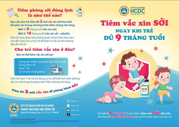 Truyền thông phòng, chống bệnh Sởi năm học 2024-2025