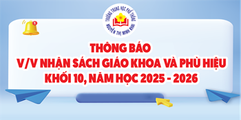 Thông báo về việc nhận sách giáo khoa và phù hiệu học sinh khối 10
