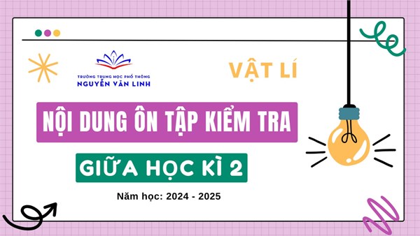 Vật lí: Nội dung ôn tập và kiểm tra Giữa học kì 2 - Năm học 2024 - 2025