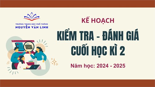 Kế hoạch kiểm tra đánh giá cuối Học kì 2 - Năm học: 2024 - 2025