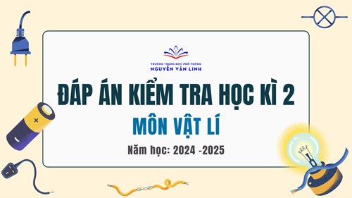 Vật lí: Đáp án đề kiểm tra cuối học kì 2 - Năm học: 2024 - 2025