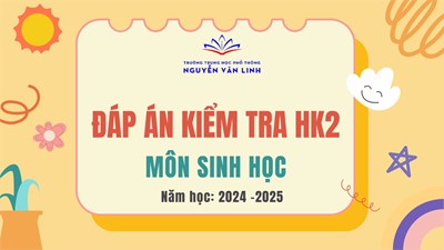 Sinh học: Đáp án đề kiểm tra cuối học kì 2 - Năm học 2024 - 2025