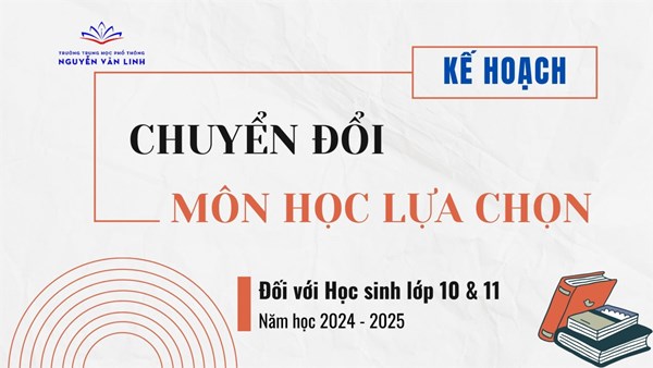 Kế hoạch chuyển đổi môn học lựa chọn, cụm chuyên đề học tập đối với học sinh lớp 10 & 11 năm học 2024 - 2025
