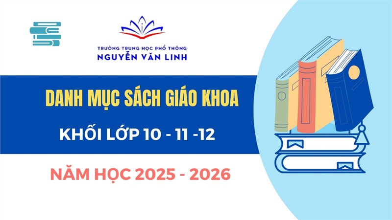 Danh mục sách giáo khoa lớp 10 - 11 - 12 năm học 2025 – 2026
