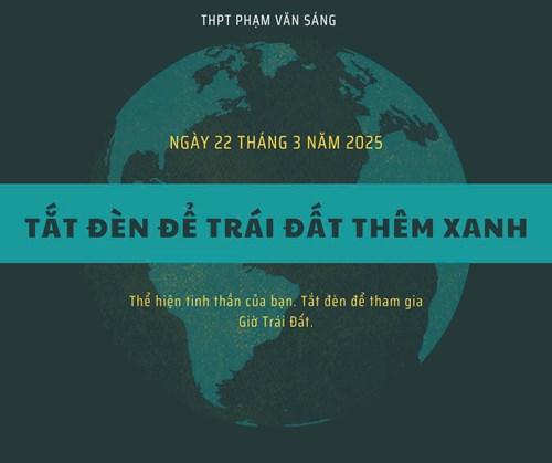 Hưởng ứng chiến dịch giờ trái đất 2025