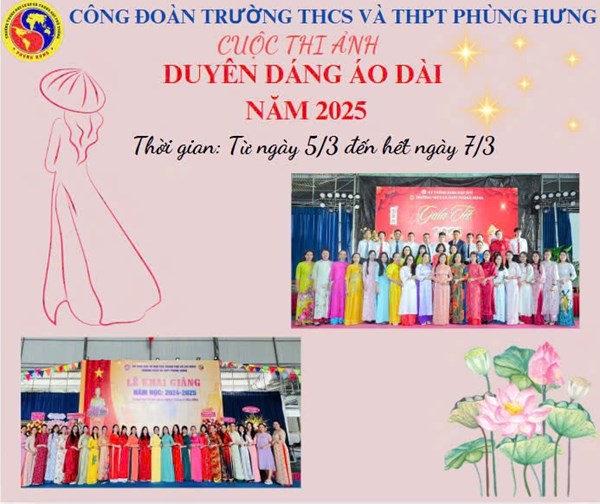 Công đoàn Trường THCS và THPT Phùng Hưng phát động cuộc thi ảnh “Duyên dáng Áo dài 2025”