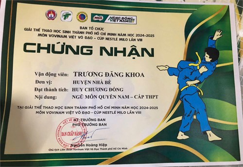 Giải thể thao học sinh thành phố môn vovinam, năm học 2024-2025