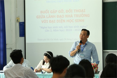 Chương trình đối thoại giữa ban giám hiệu và học sinh trường thpt phước kiển - diễn đàn “nghe thanh niên nói - nói thanh niên nghe” lần 2 năm học 2024 - 2025