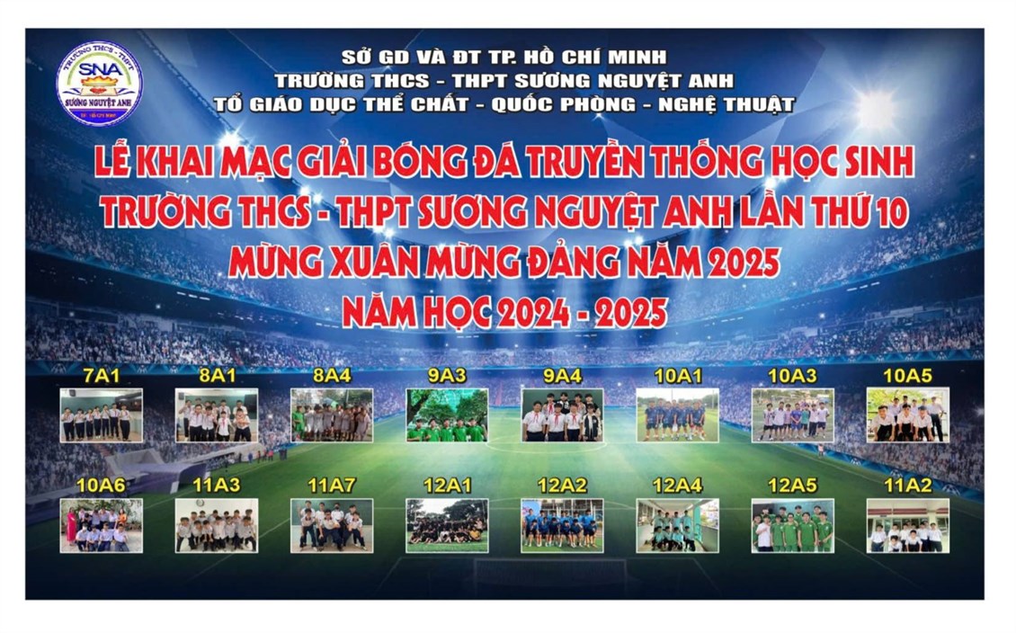 Giải bóng đá truyền thống học sinh sương nguyệt anh năm 2025