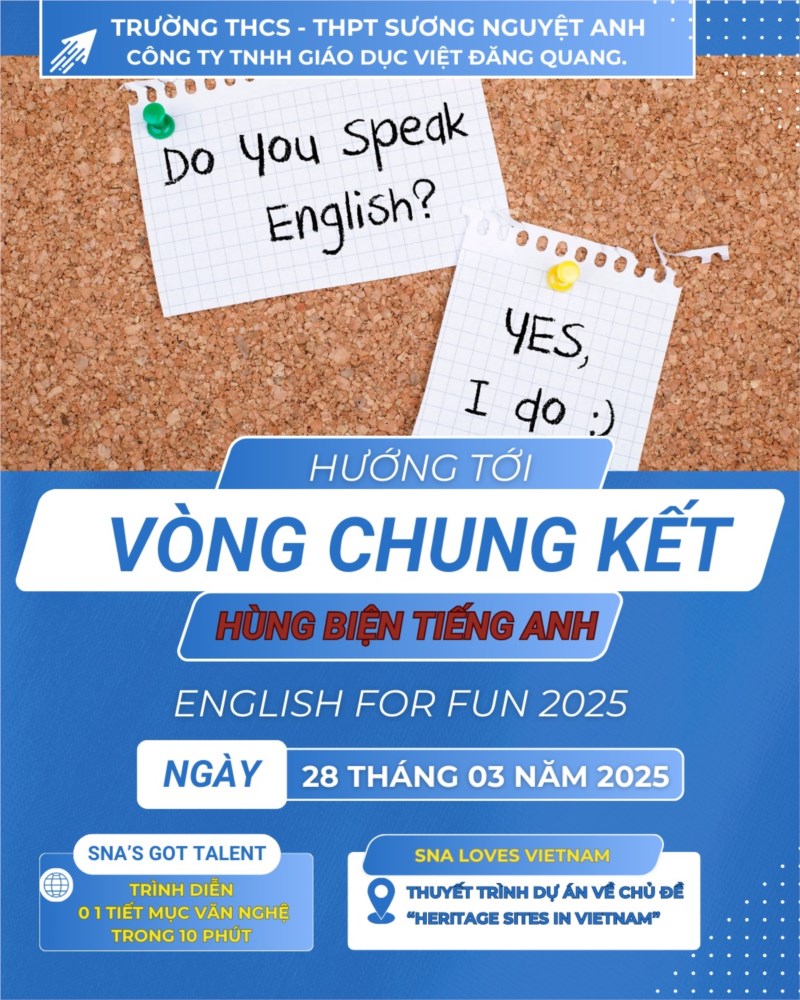 Kết quả: vòng sơ khảo cuộc thi hùng biện tiếng anh: “english is fun’’