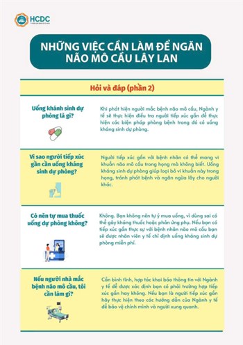 Những việc cần làm để ngăn não mô cầu lây lan